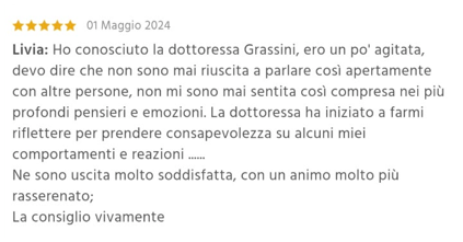 Recensione pubblicata su Google
